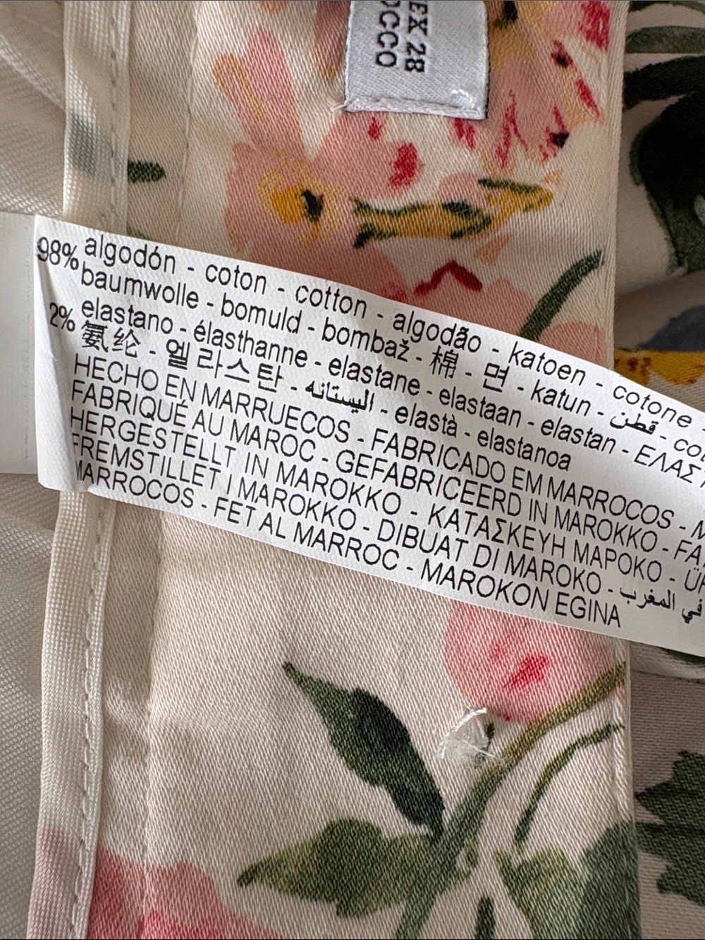 Zara Floral Botanical Trouser Pants Size 6 - Picture 7 of 7